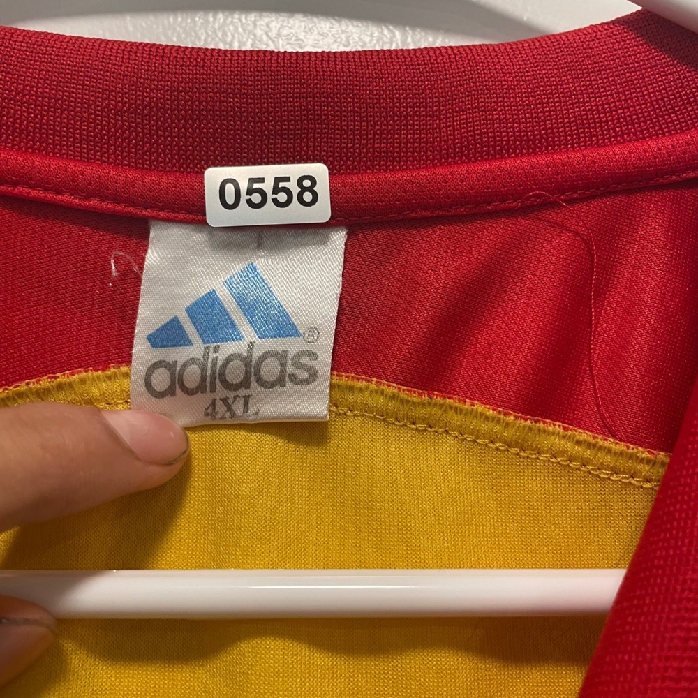 Vintage Rare Adidas Guinea National Team Soccer Jersey Yellow Men 4XL Guinee FGF - Picture 2 of 6
